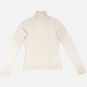 FRAME Long-Sleeve Turtleneck Sweater In Cream Women's Size Small - Preowned